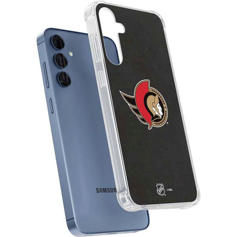 NHL Ottawa Senators Distressed Galaxy A55 5G Clear Case