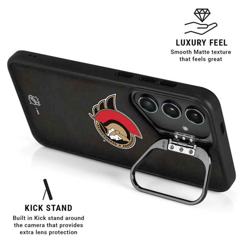 NHL Ottawa Senators Distressed Galaxy S25 Ultra Kickstand Case