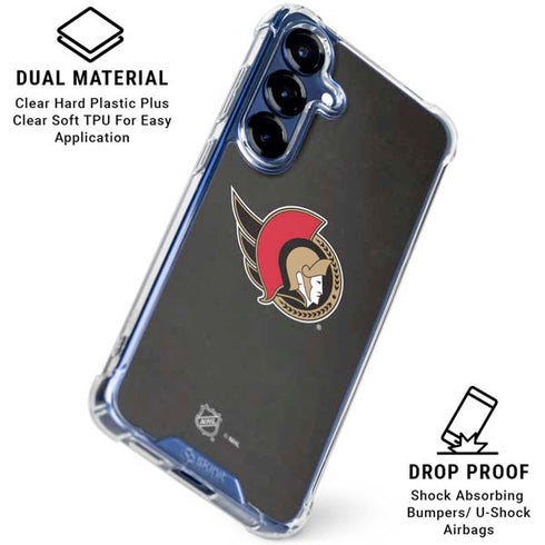 NHL Ottawa Senators Distressed Galaxy S25 FE Clear Case