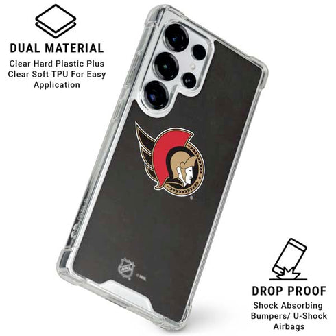 NHL Ottawa Senators Distressed Galaxy S26 Ultra Clear Case