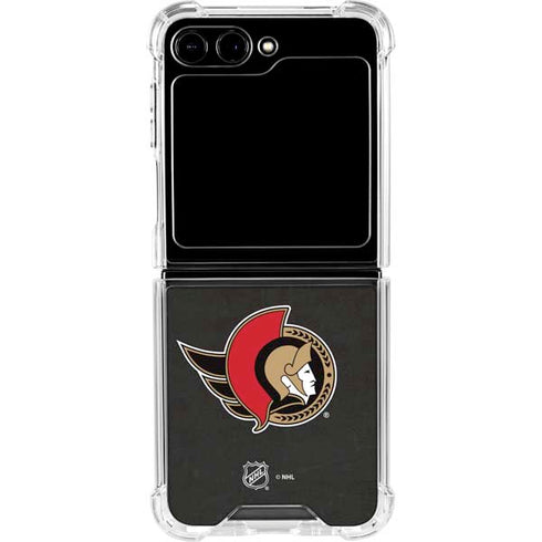 NHL Ottawa Senators Distressed Galaxy Z Flip6 Clear Case