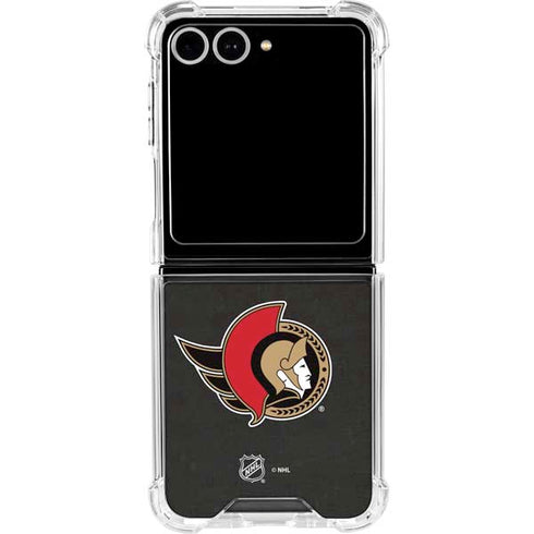 NHL Ottawa Senators Distressed Galaxy Z Flip7 Clear Case