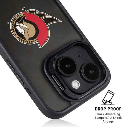NHL Ottawa Senators Distressed iPhone 13 Kickstand Case