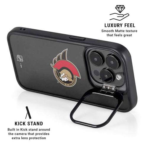 NHL Ottawa Senators Distressed iPhone 13 Pro Kickstand Case