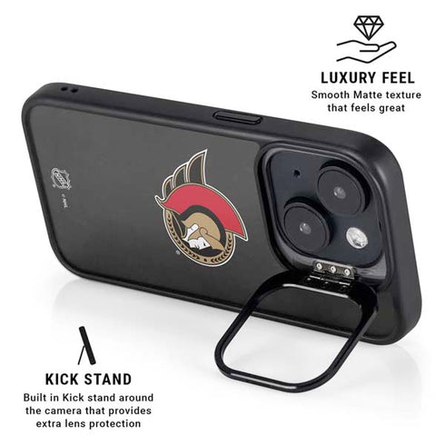 NHL Ottawa Senators Distressed iPhone 14 Kickstand Case