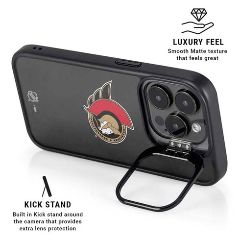 NHL Ottawa Senators Distressed iPhone 14 Pro Max Kickstand Case