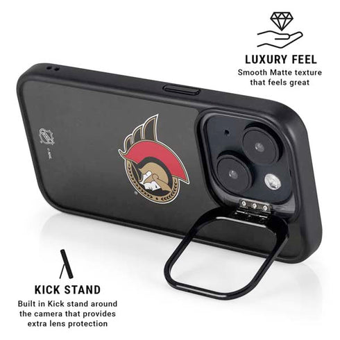 NHL Ottawa Senators Distressed iPhone 15 Kickstand Case