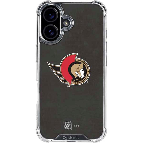 NHL Ottawa Senators Distressed iPhone 16 Clear Case