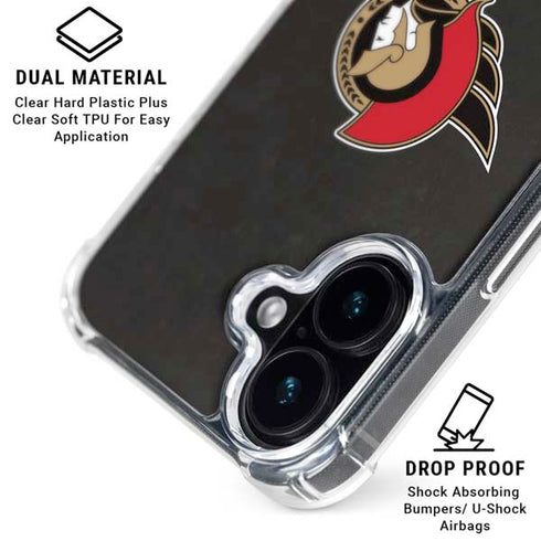 NHL Ottawa Senators Distressed iPhone 16 MagSafe Case