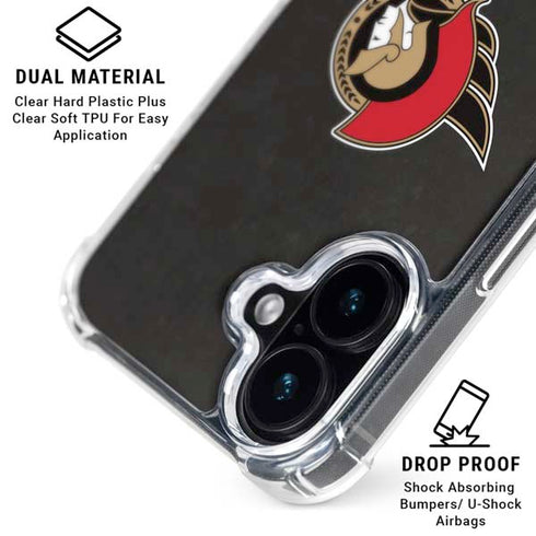 NHL Ottawa Senators Distressed iPhone 16 Plus MagSafe Case