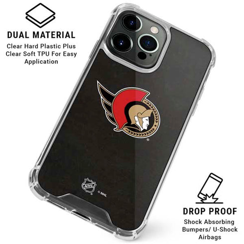 NHL Ottawa Senators Distressed iPhone 16 Pro Clear Case