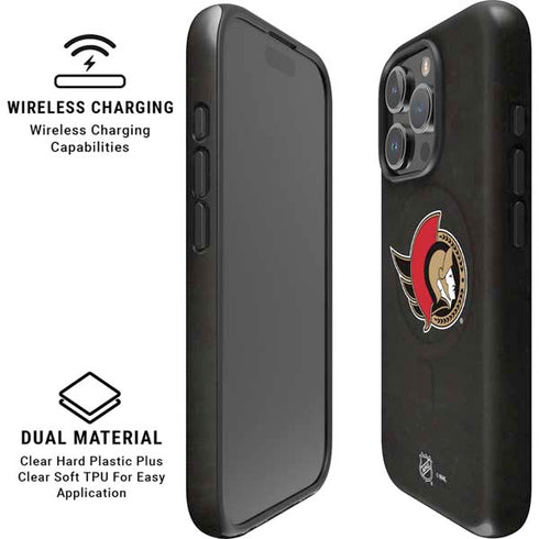 NHL Ottawa Senators Distressed iPhone 16 Pro Magsafe Impact Case