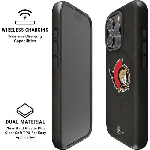 NHL Ottawa Senators Distressed iPhone 16 Pro Max Magsafe Impact Case