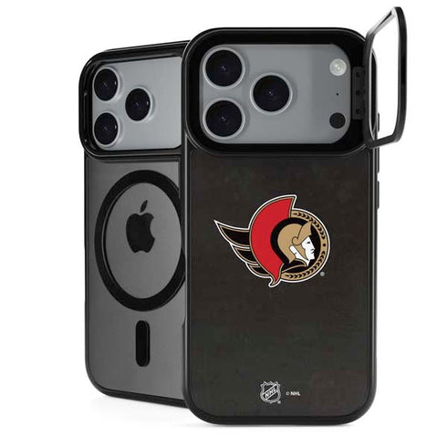 NHL Ottawa Senators Distressed iPhone 17 Pro Max Kickstand Case