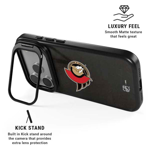 NHL Ottawa Senators Distressed iPhone 17 Pro Max Kickstand Case