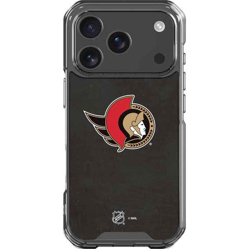 NHL Ottawa Senators Distressed iPhone 18 Pro Clear Case