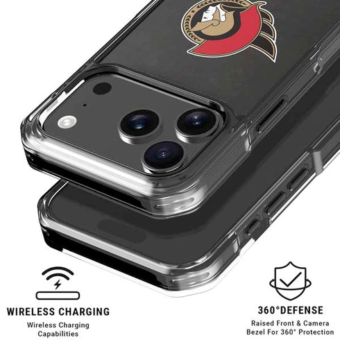 NHL Ottawa Senators Distressed iPhone 18 Pro Clear Case