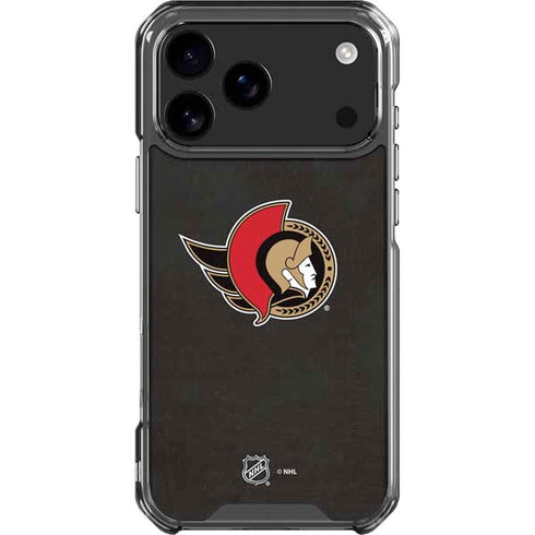 NHL Ottawa Senators Distressed iPhone 18 Pro Max Clear Case