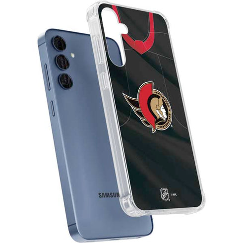 NHL Ottawa Senators Home Jersey Galaxy A55 5G Clear Case