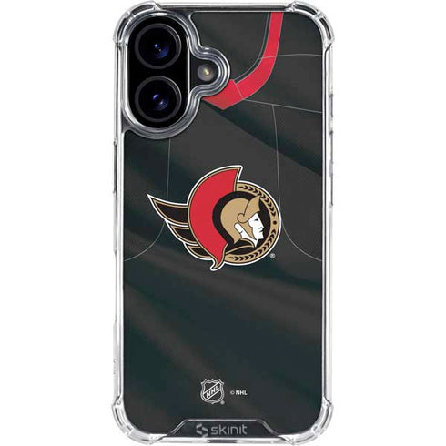 NHL Ottawa Senators Home Jersey iPhone 16 Plus Clear Case