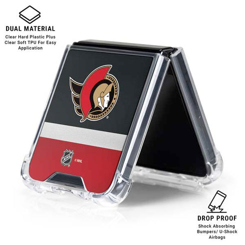 NHL Ottawa Senators Jersey Galaxy Z Flip6 Clear Case