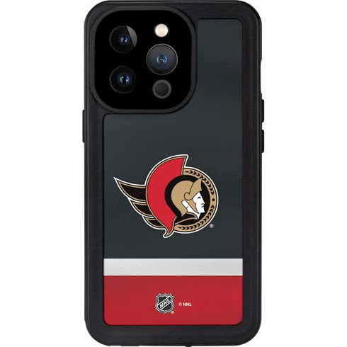 NHL Ottawa Senators Jersey iPhone 15 Pro Waterproof Case