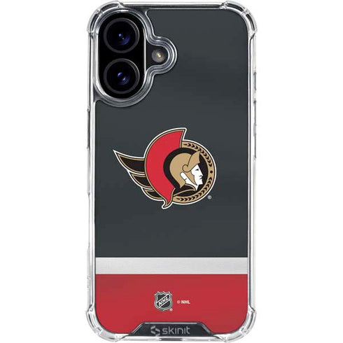 NHL Ottawa Senators Jersey iPhone 16 Plus Clear Case