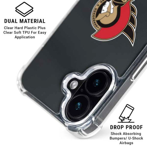 NHL Ottawa Senators Jersey iPhone 16 Plus Clear Case