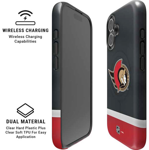 NHL Ottawa Senators Jersey iPhone 16 Plus Magsafe Impact Case