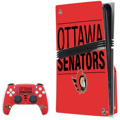 NHL Ottawa Senators Lineup PS5 Pro Disk Bundle Skin