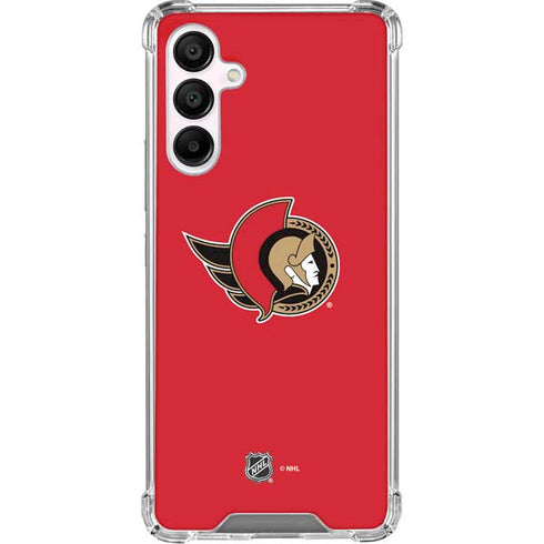 NHL Ottawa Senators Solid Background Galaxy A16 5G Clear Case