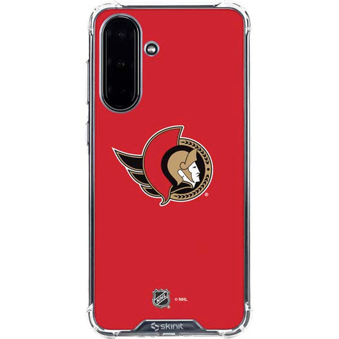 NHL Ottawa Senators Solid Background Galaxy A36 5G Clear Case