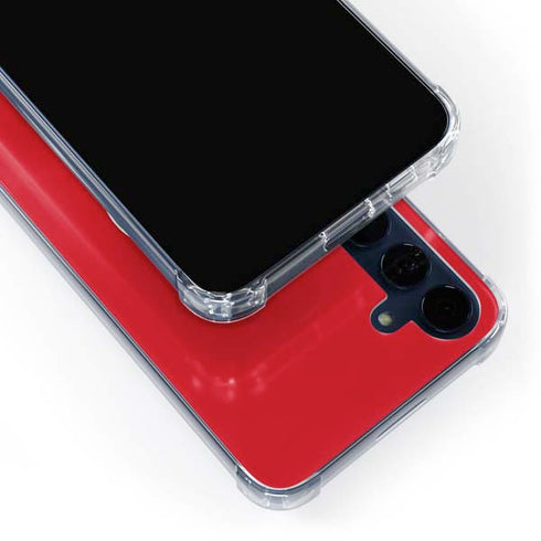 NHL Ottawa Senators Solid Background Galaxy A55 5G Clear Case