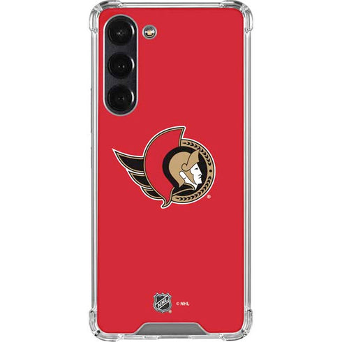 NHL Ottawa Senators Solid Background Galaxy S24 FE Clear Case