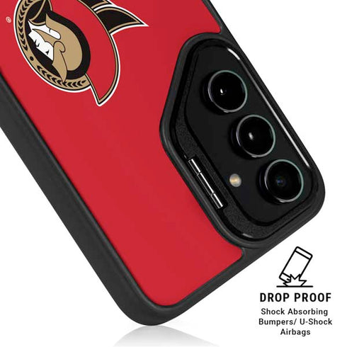 NHL Ottawa Senators Solid Background Galaxy S25 Kickstand Case