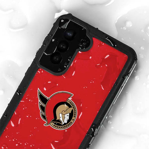 NHL Ottawa Senators Solid Background Galaxy S24 Plus Waterproof Case