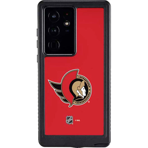 NHL Ottawa Senators Solid Background Galaxy S24 Ultra Waterproof Case
