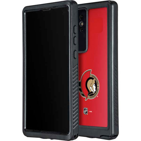 NHL Ottawa Senators Solid Background Galaxy S24 Ultra Waterproof Case