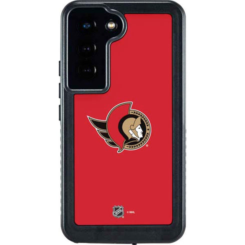 NHL Ottawa Senators Solid Background Galaxy S24 Waterproof Case