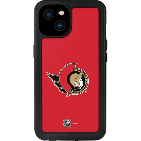 NHL Ottawa Senators Solid Background iPhone 15 Plus Waterproof Case