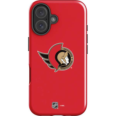 NHL Ottawa Senators Solid Background iPhone 16 Plus Impact Case