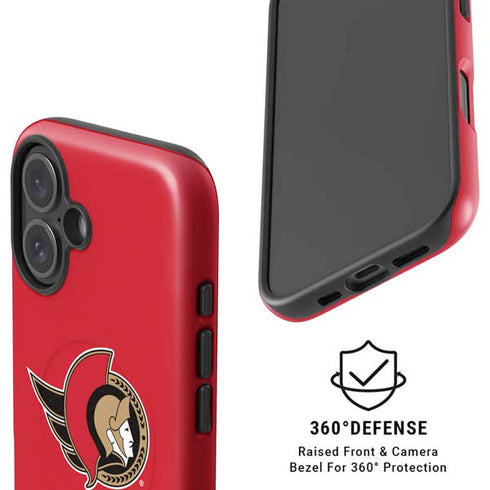 NHL Ottawa Senators Solid Background iPhone 16 Plus Magsafe Impact Case