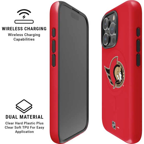 NHL Ottawa Senators Solid Background iPhone 16 Pro Magsafe Impact Case