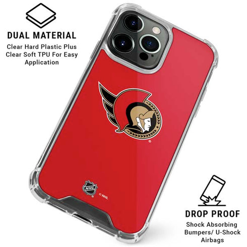 NHL Ottawa Senators Solid Background iPhone 16 Pro Max Clear Case