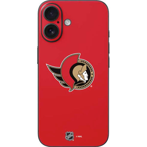 NHL Ottawa Senators Solid Background iPhone 16 Skin