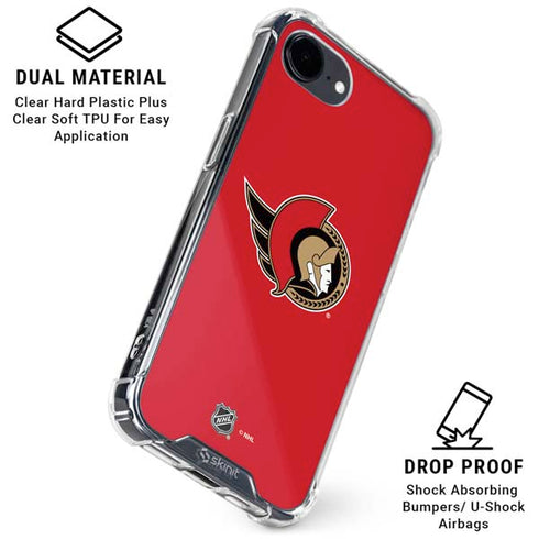 NHL Ottawa Senators Solid Background iPhone 16e Clear Case
