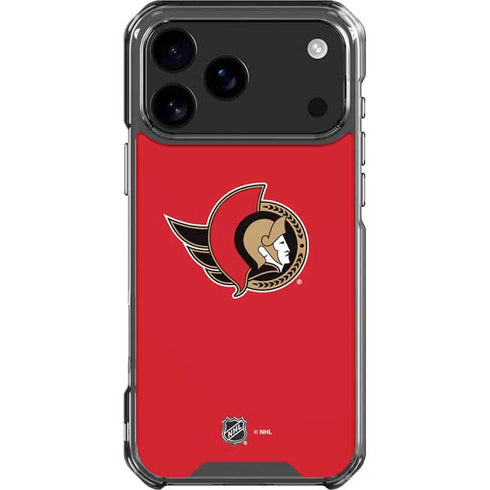 NHL Ottawa Senators Solid Background iPhone 18 Pro Max Clear Case