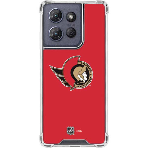 NHL Ottawa Senators Solid Background Moto G 5G (2025) Clear Case