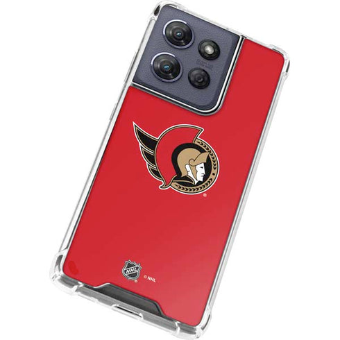 NHL Ottawa Senators Solid Background Moto G 5G (2025) Clear Case