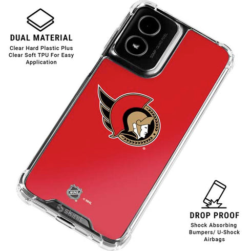 NHL Ottawa Senators Solid Background Moto G Power 5G (2024) Clear Case